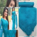 designer embroidery work net saree thumb 4