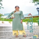 Designer reyon embroidery work plaza-kurti thumb 3
