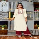 Designer reyon print plaza-kurti thumb 1