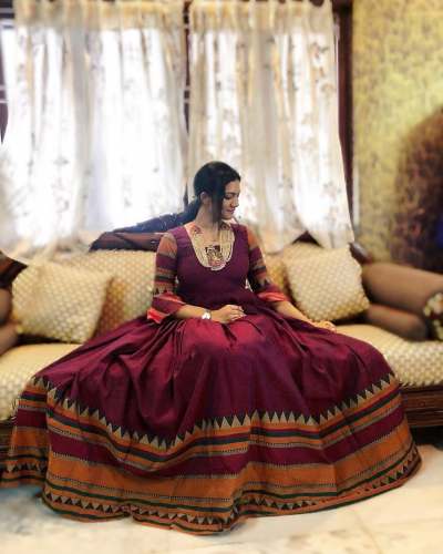Designer Satin Gown - KF : 1110