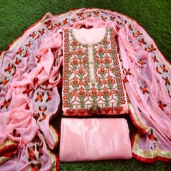 Designer semi model embroidery work suit