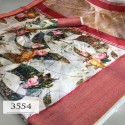 Digital print silk fabric saree thumb 10