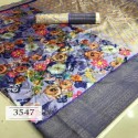 Digital print silk fabric saree thumb 12