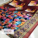 Digital print silk fabric saree thumb 2