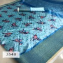 Digital print silk fabric saree thumb 4