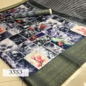 Digital print silk fabric saree thumb 5
