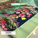 Digital print silk fabric saree thumb 8