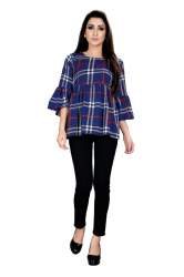 Digital Printed crape western top