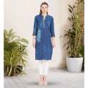 fancy denim kurti  thumb 1