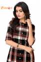 Fancy printed checks kurti thumb 1