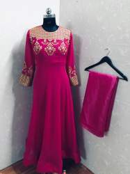 Georgette embroidered gown 