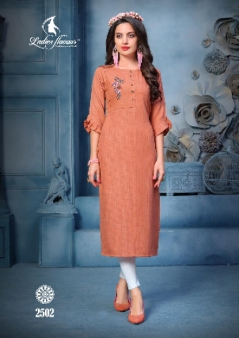 Fancy reyon Embroidery work kurti
