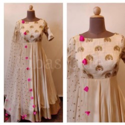Latest Georgette embroidery work gown
