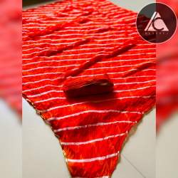 Pure Silk Cotton Bandhani Saree