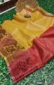 Tissue Soft Silk Emboss Saree  thumb 2