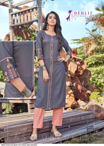 Ever Green Vol 3 By Dehliz Trends Kurti Pant Set  by Dehliz Trends