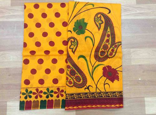 Fancy Yellow Cotton saree by Sivaprakasam Sarees
