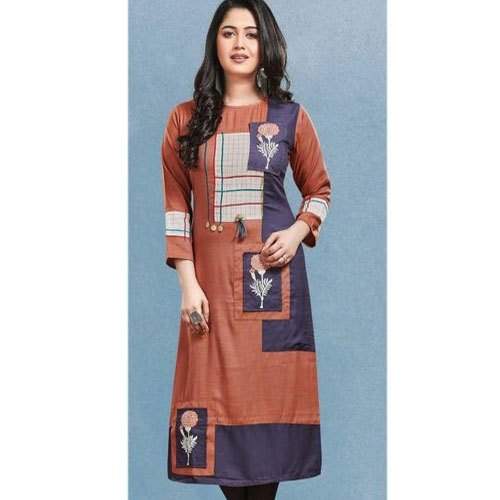 Stylish Ladies Rayon Kurti by Rj Tex