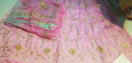 Soft Pink Rajputi Poshak by Maniratnam Paridhan