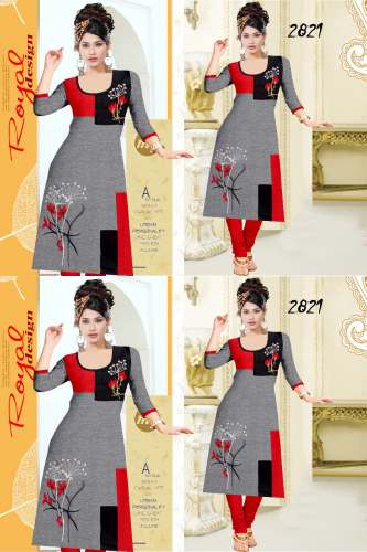 Stylish Grey Color Kurti 2821