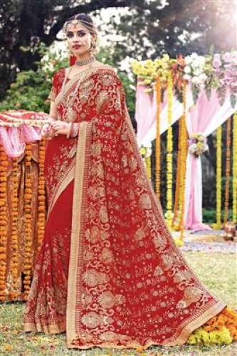 Designer Bridal Saree by Jagdamba Sarees Pvt Ltd