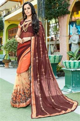 Embroidered Fancy Saree by Jagdamba Sarees Pvt Ltd