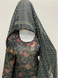 Jessica - Black tussar Dress Material