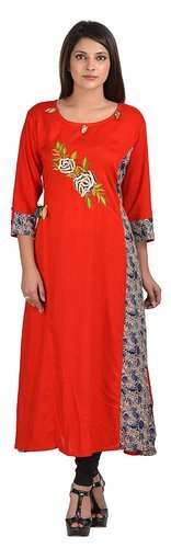 Ladies Embroidered Cotton Kurti
