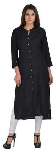 Ladies Plain Cotton Kurti by Moon Industries