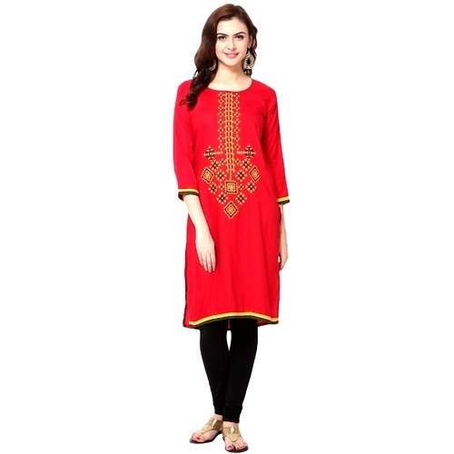 Ladies Red Printed Kurtis