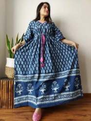 Bagru Print Cotton Kaftan