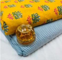 Printed Bagru Print Cotton Fabric