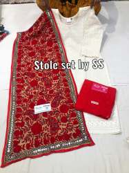 cotton Chikan work Kurti with Palazzo