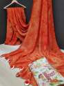 Designer Georgette Linen Pattern saree thumb 1