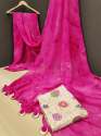 Designer Georgette Linen Pattern saree thumb 5
