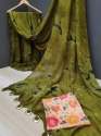 Designer Georgette Linen Pattern saree thumb 6