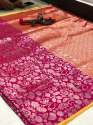 Designer Jacuqard Silk saree thumb 4