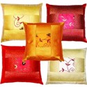 Cushion Cover Silk embroidery work 16 x 16 inches thumb 1