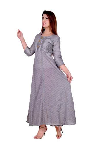 anarkali long dhupian kurti   by Manish Embroidery