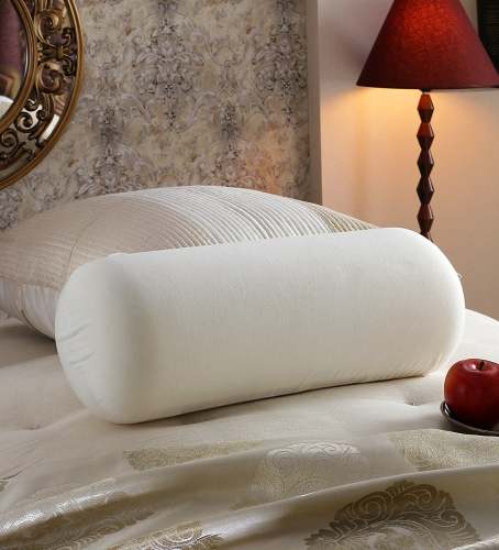 round  white pillow 