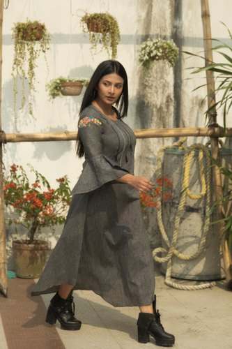 Cotton Embroidered Indo Western Kurti  by Ravintage Apparels And Lifestyle