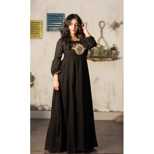 Embroidered Cotton Gown by Ravintage Apparels And Lifestyle