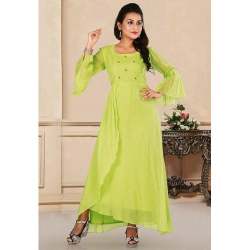 Layered Pleated Long Kurti 