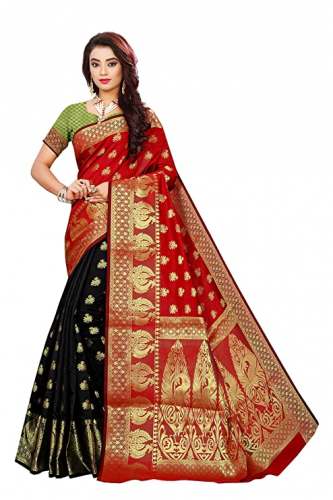 Get Indian Fashionista Banarasi Silk Saree by Indian Fashionista