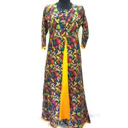 Long party wear Jacket Style Kurti 