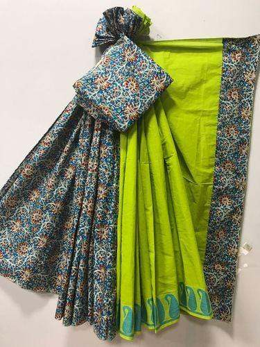 Fancy South Cotton Half half saree