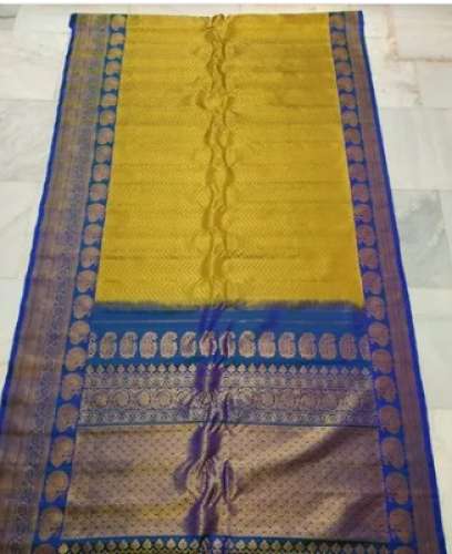 Wedding Wear Pure Silk Brocade Gadwal Saree by Sri Kamakshi Collections