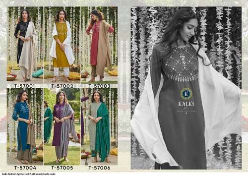 Kurti With Pant Set Tyohar Vol-2 by Kalki by Wefas Textile