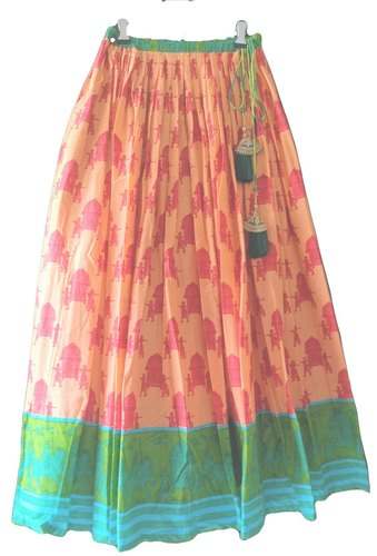 Fancy Long Wrap Cotton Skirt by NEEDLEPOINT