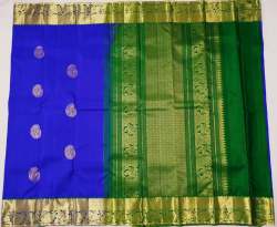 Wedding wear kanchipuram Multi Silk saree